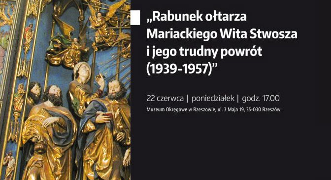 Rabunek ołtarza Mariackiego Wita Stwosza i jego trudny powrót (1939-1957) - wykład otwarty profesora Stanisława Waltosia - Wyższa Szkoła Informatyki i Zarządzania w Rzeszowie