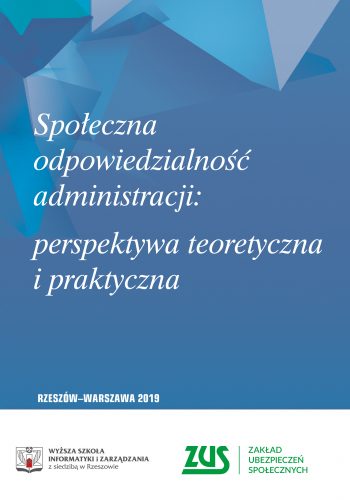 Okładka Społeczna odpowiedzialność administracji, WSIiZ