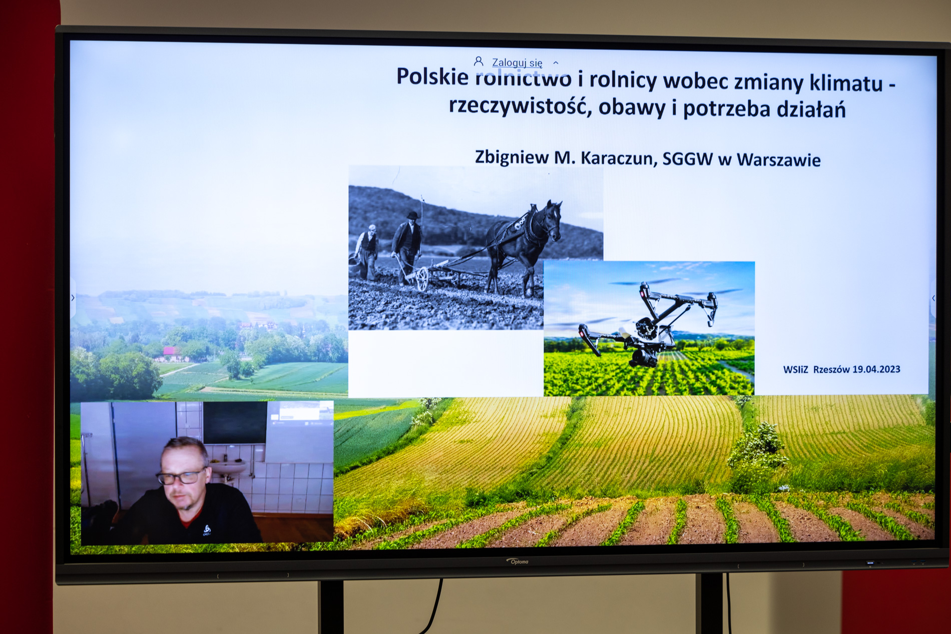 Prof. Zbigniew Karaczun w trakcie swojego wystąpienia podczas Ogólnopolskiej Konferencji Naukowej „Perspektywy rozwoju polskiej wsi w kontekście zrównoważonego rozwoju”