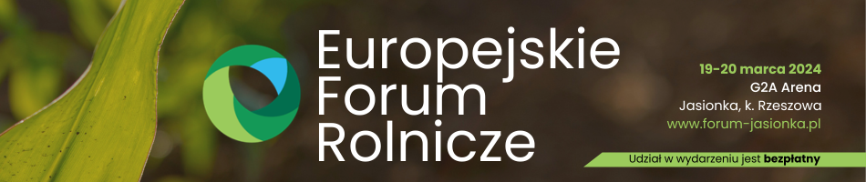 Baner z napisem Europejskie Forum Rolnicze