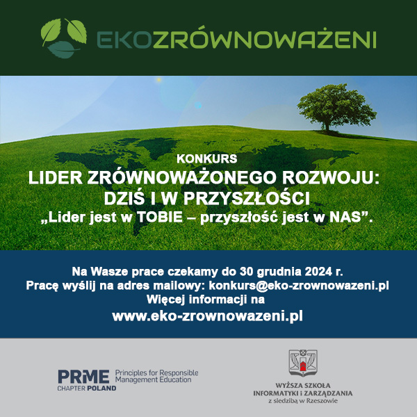 Konkurs „Lider Zrównoważonego Rozwoju: Dziś i w Przyszłości”