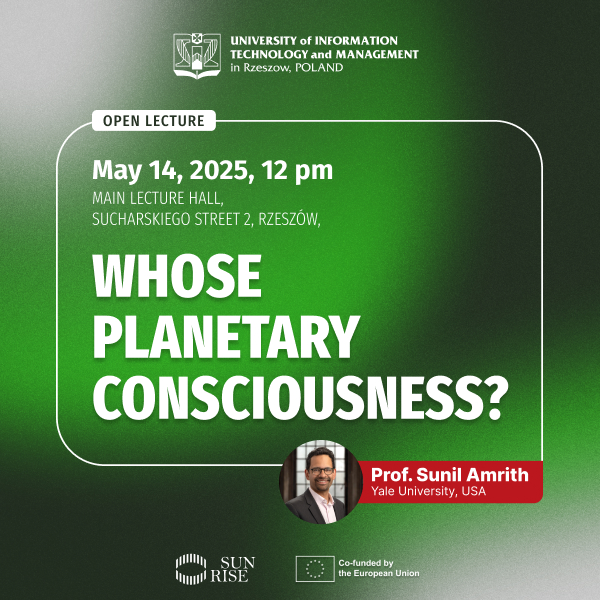 Prof. Sunil Amrith z Yale University o świadomości planetarnej – zapraszamy na wykład