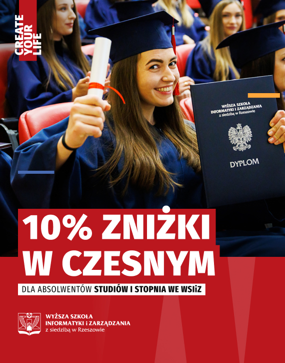 WSIiZ oferuje 10% rabatu na studia II stopnia dla swoich absolwentów 