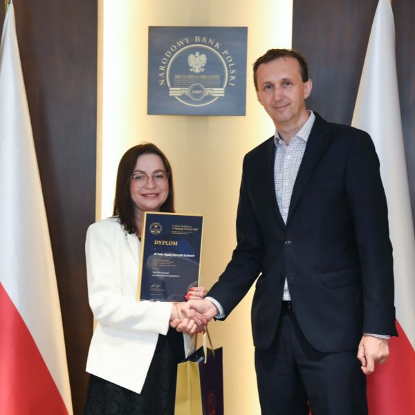 Prof. Agata Gemzik-Salwach zwyciężczynią prestiżowego Konkursu o Nagrodę Prezesa Narodowego Banku Polskiego