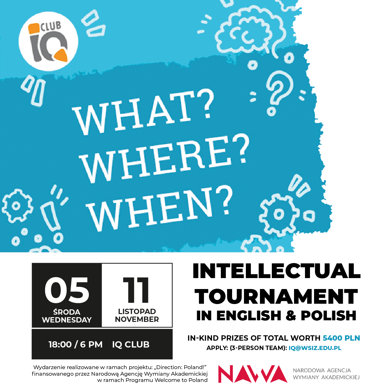 „What? Where? When?” w IQ Club