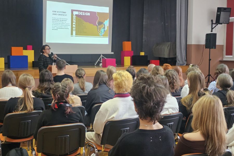 Spotkanie na II Sesji Młodego Grafika w ZSE w Rzeszowie