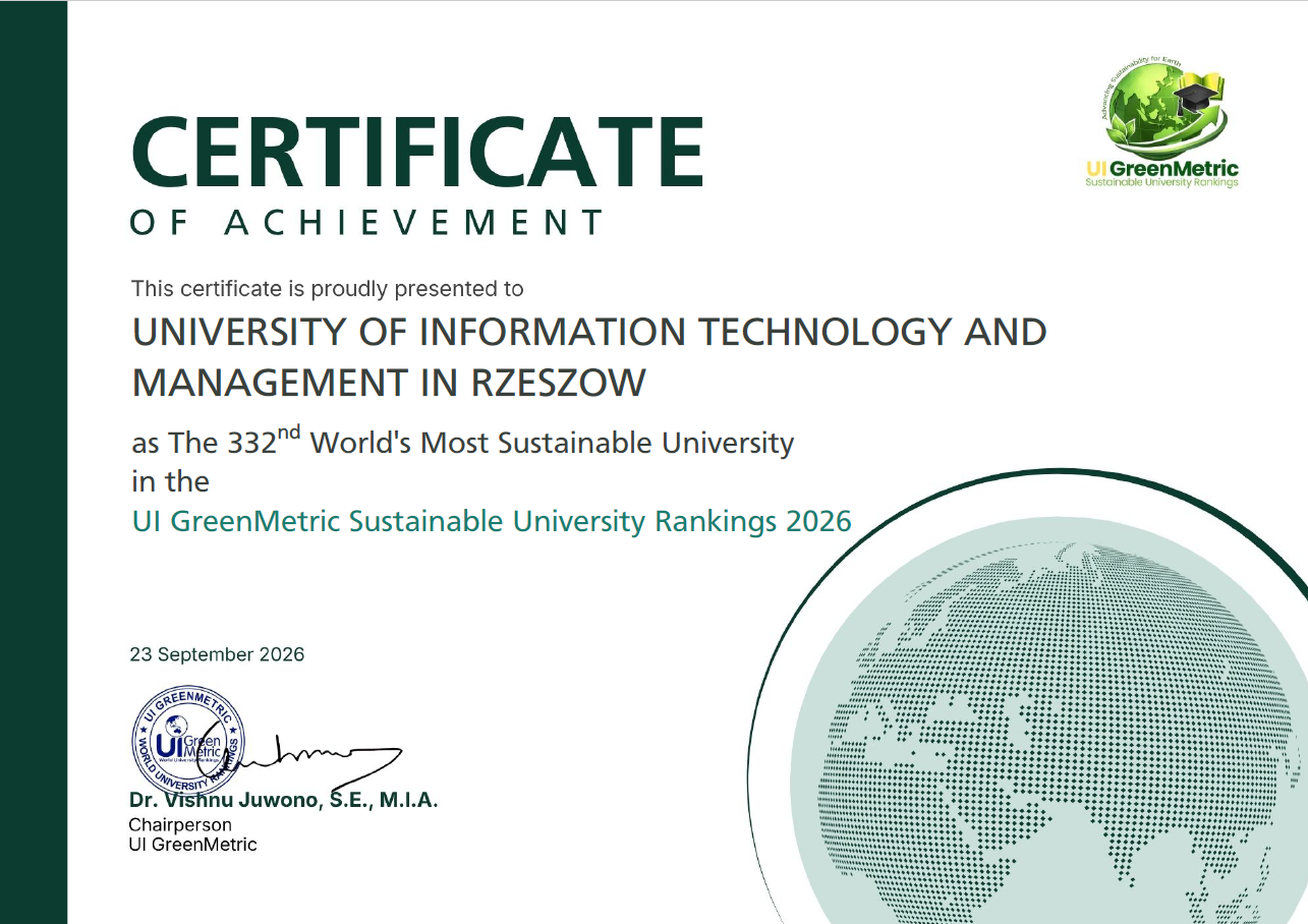 Cerryfikat UI GM 2026 dla WSIiZ