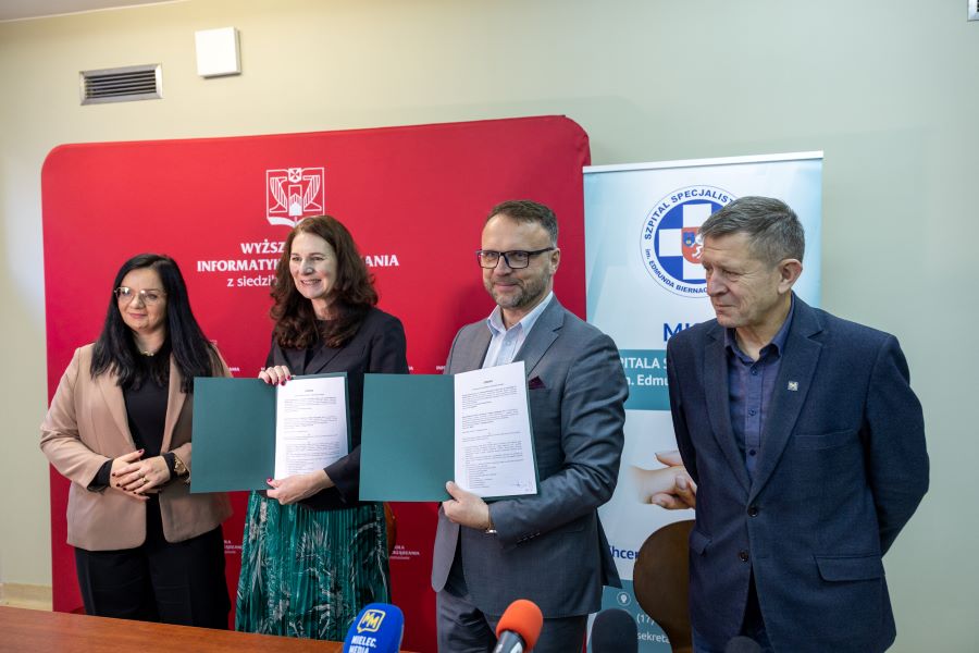 Podpisanie umowy między WSIiZ i Szpitalem Specjalistycznym w Mielcu