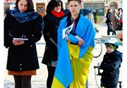 9 marca 2014 :: Studenci WSIiZ podczas obchodów 200-lecia urodzin Tarasa Szewczenki 